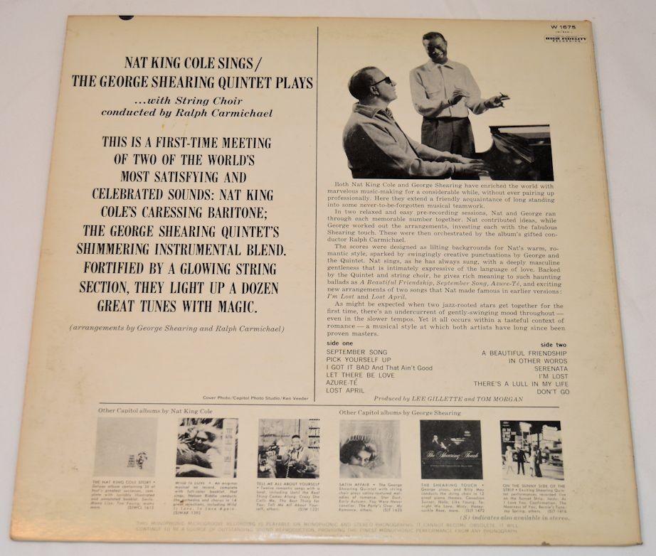 Cole, Nat King - Sings, George Shearing Plays
