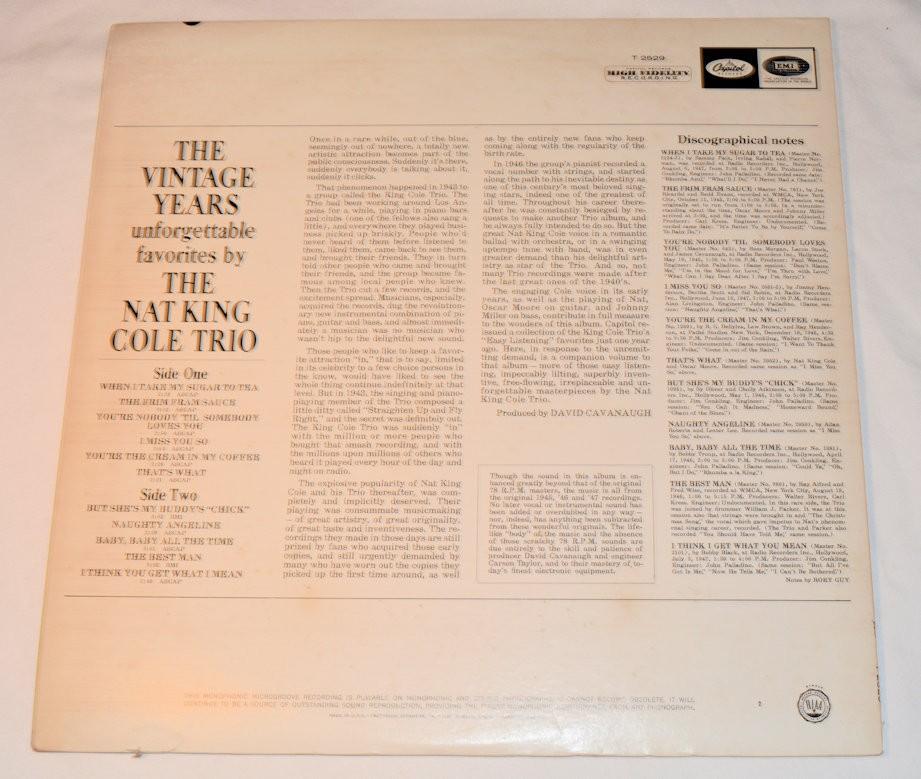 Cole, Nat King - Vintage Years