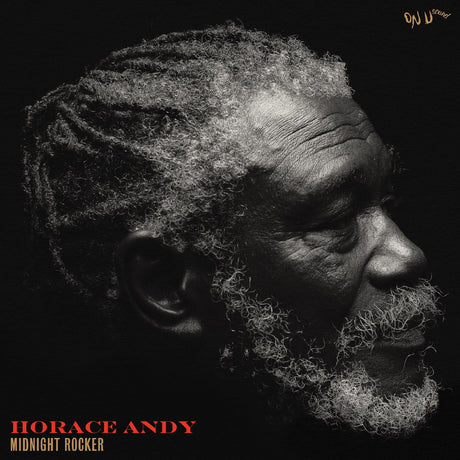 A black and white image of Horace Andy, a Jamaican singer, with the album title 'Midnight Rocker' mentioned.