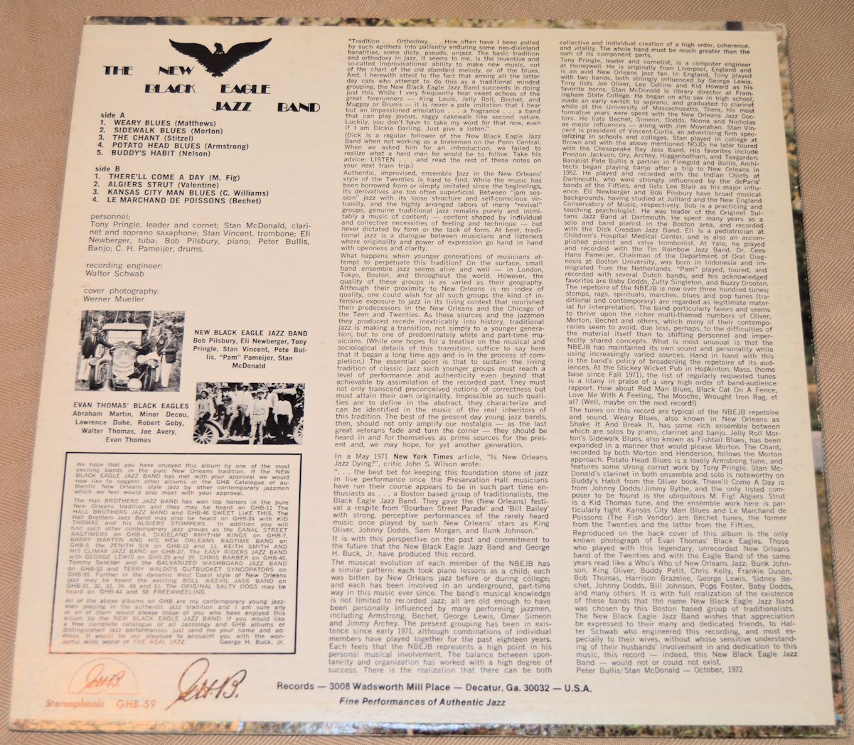 Black Eagle Jazz Band - New Black Eagle Jazz Band