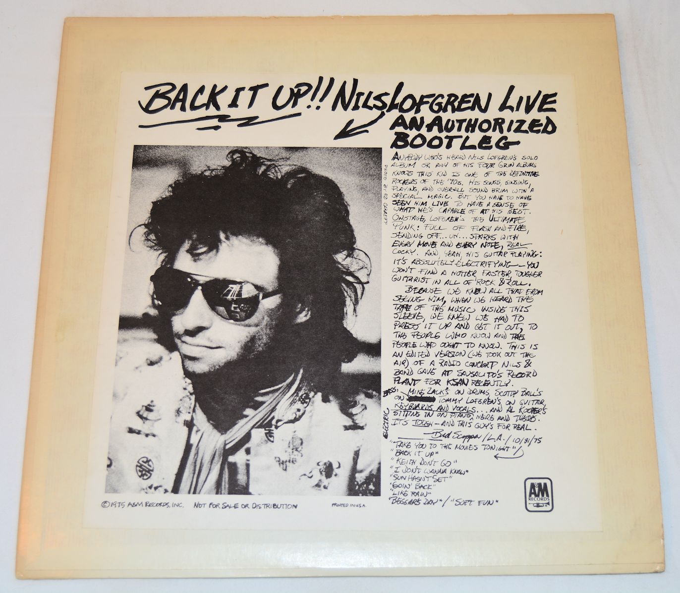 Lofgren, Nils - Back It Up!!