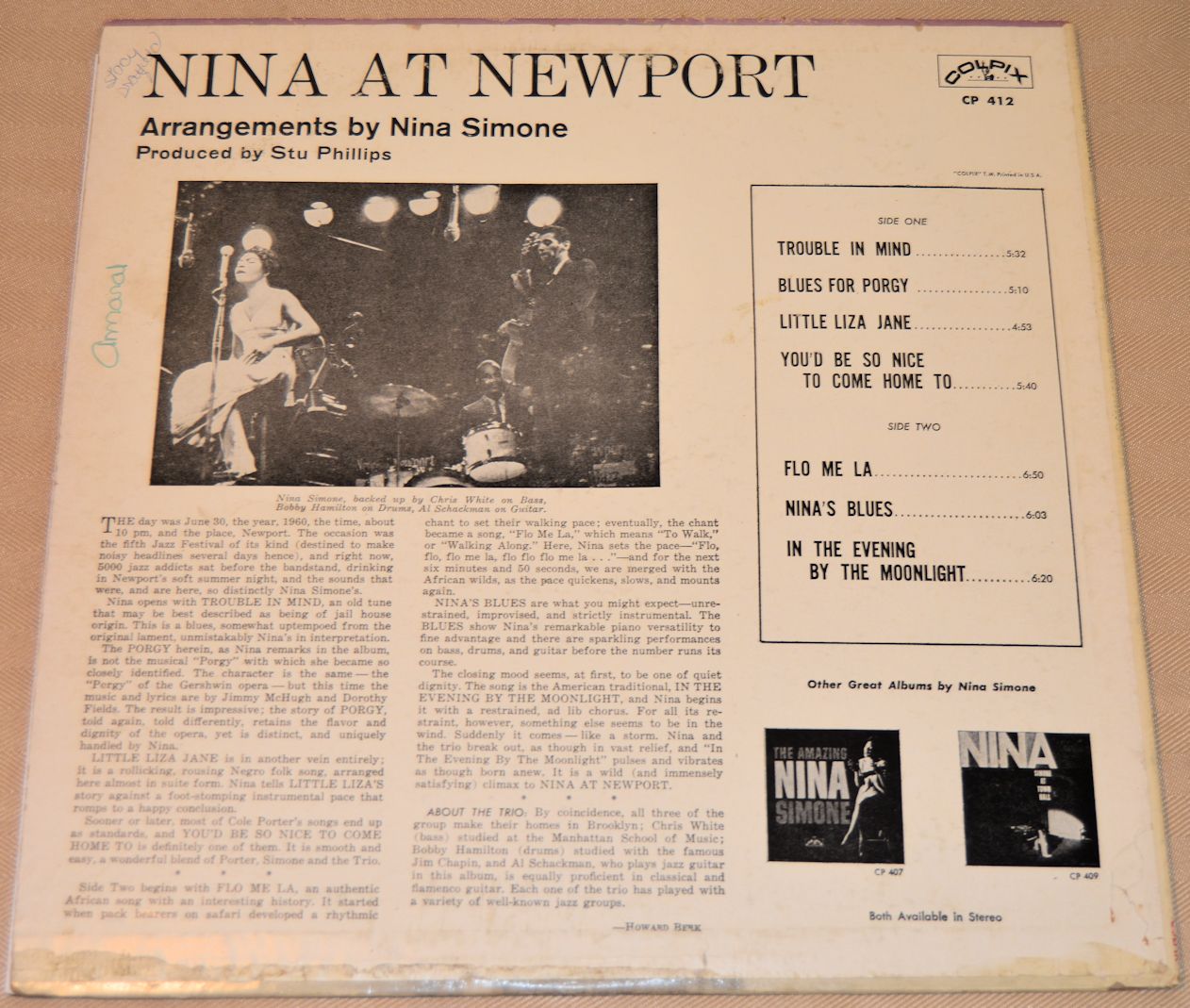 Simone, Nina - At Newport