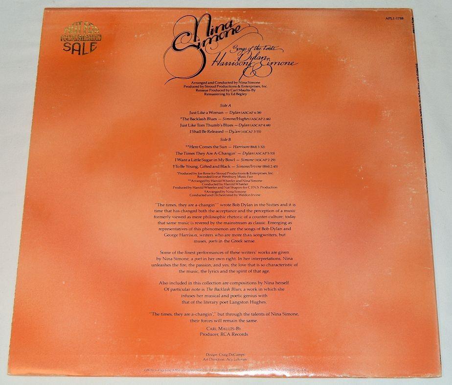 Simone, Nina - Songs Of Poets