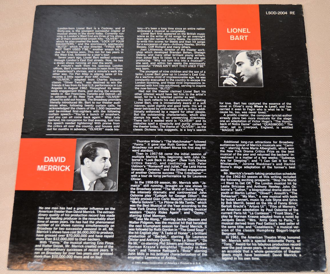 Original Broadway - Oliver!