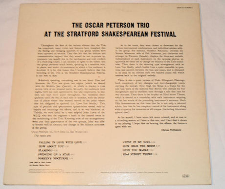 Peterson, Oscar - Stratford Shakespearean Festival