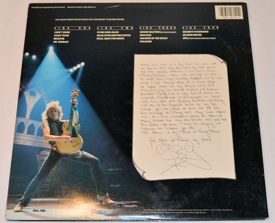 Osbourne, Ozzy - Randy Rhoads Tribute – Joe's Albums