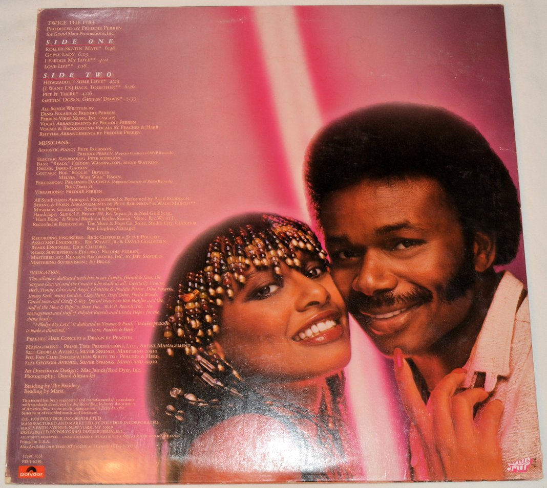 Peaches & Herb - Twice the Fire – Joe's Albums