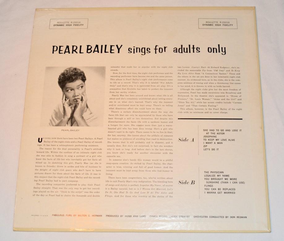 Bailey, Pearl - Sings For Adults Only