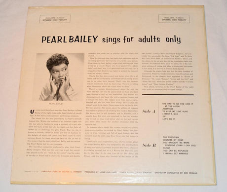 Bailey, Pearl - Sings For Adults Only