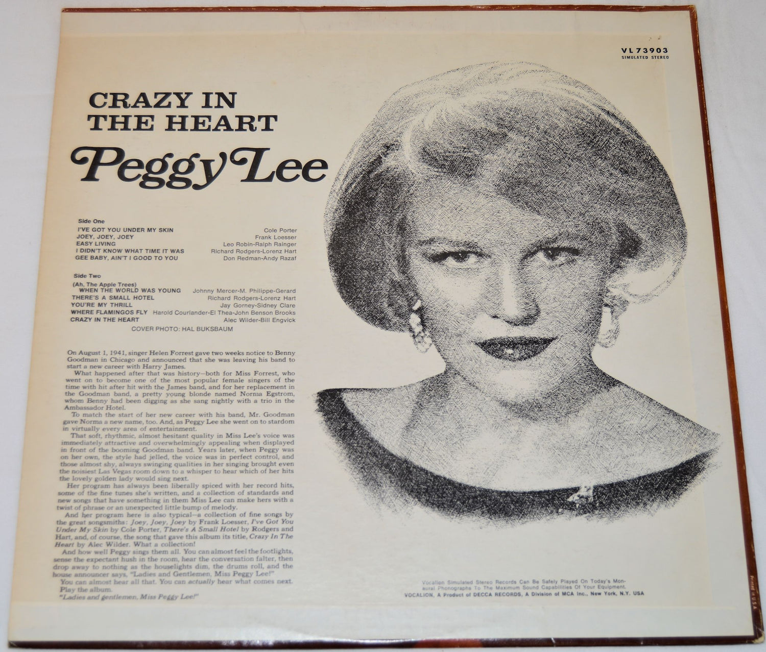 Lee, Peggy - Crazy In The Heart