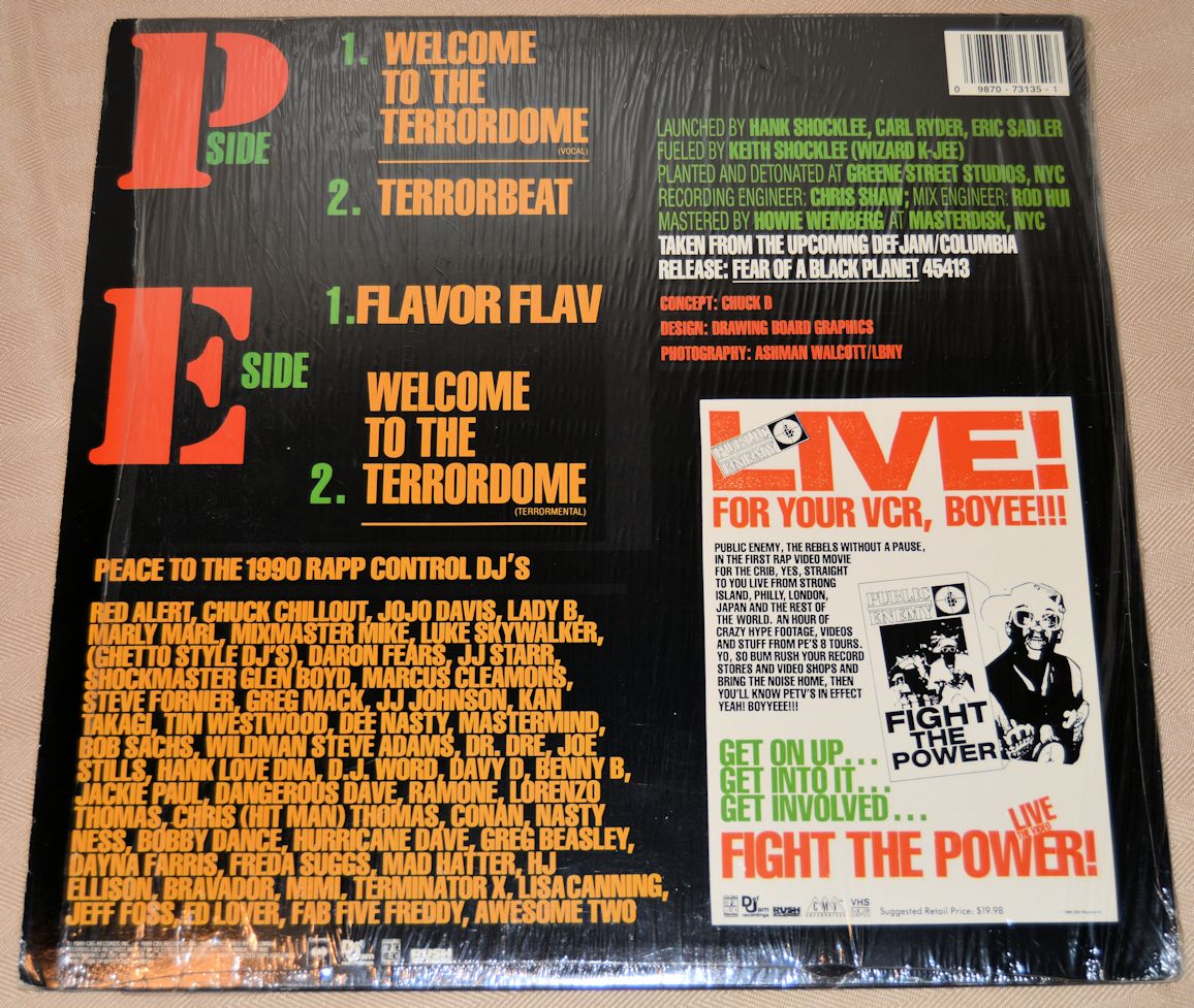 Public Enemy - Welcome To The Terror Dome – Joe's Albums