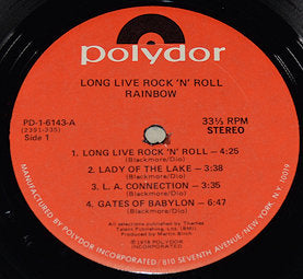 Rainbow - Long Live Rock N Roll