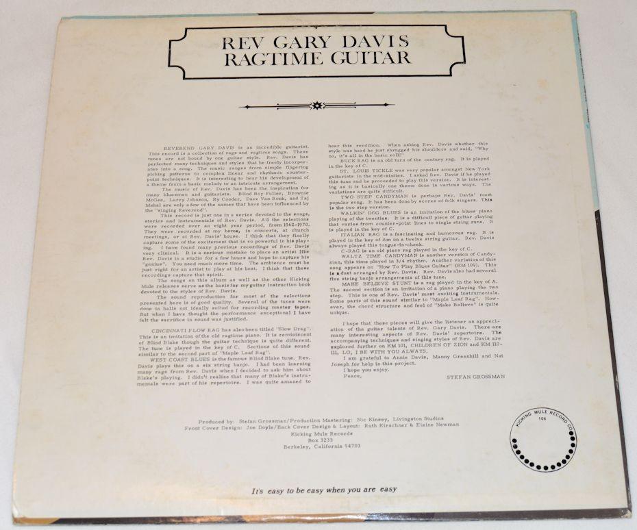 Davis, Reverend Gary - Ragtime Guitar