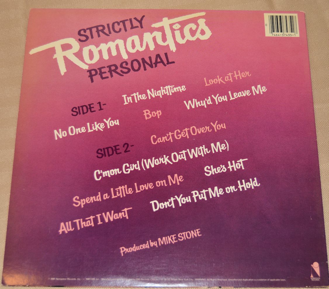 Romantics, The - Strictly Personal