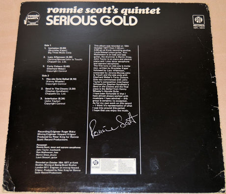 Scott, Ronnie Quintet - Serious Gold
