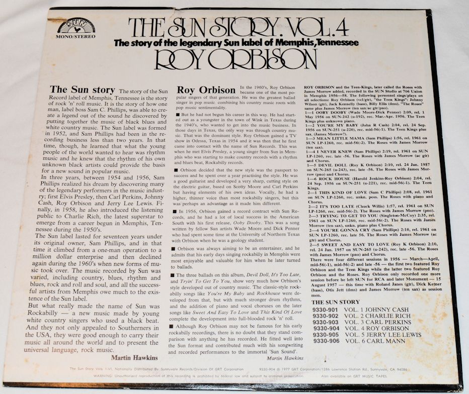 Orbison, Roy - Sun Story