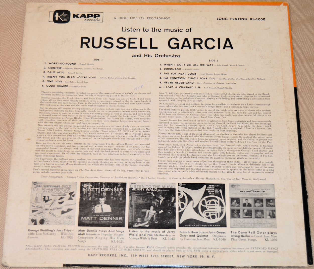 Garcia, Russell - Listen To The Music