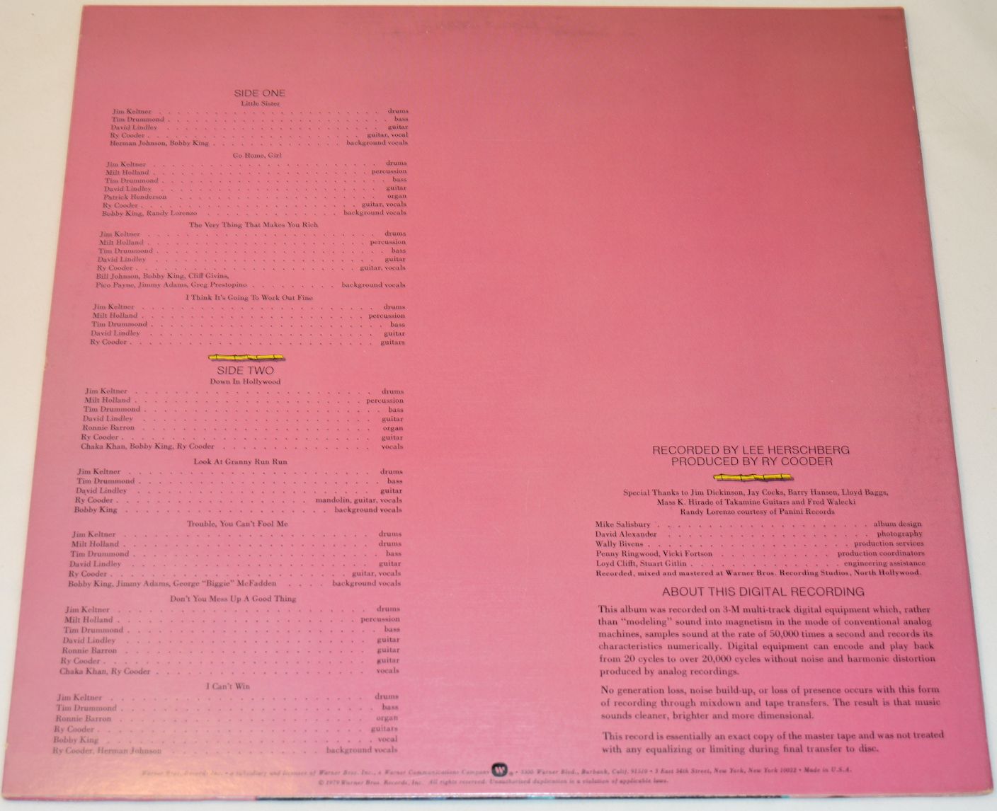 Cooder, Ry - Bop Til You Drop