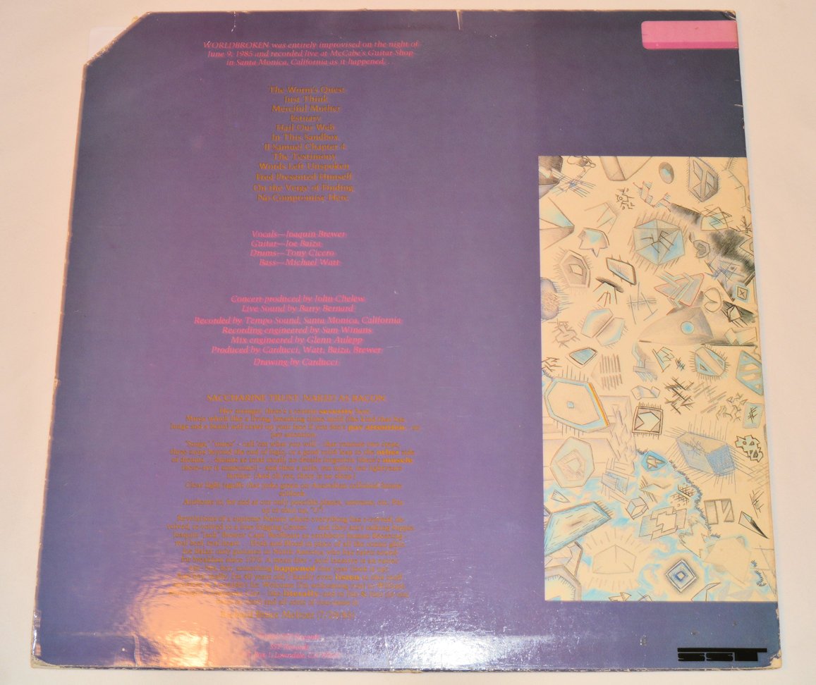 Saccharine Trust Worldbroken Joe's Albums