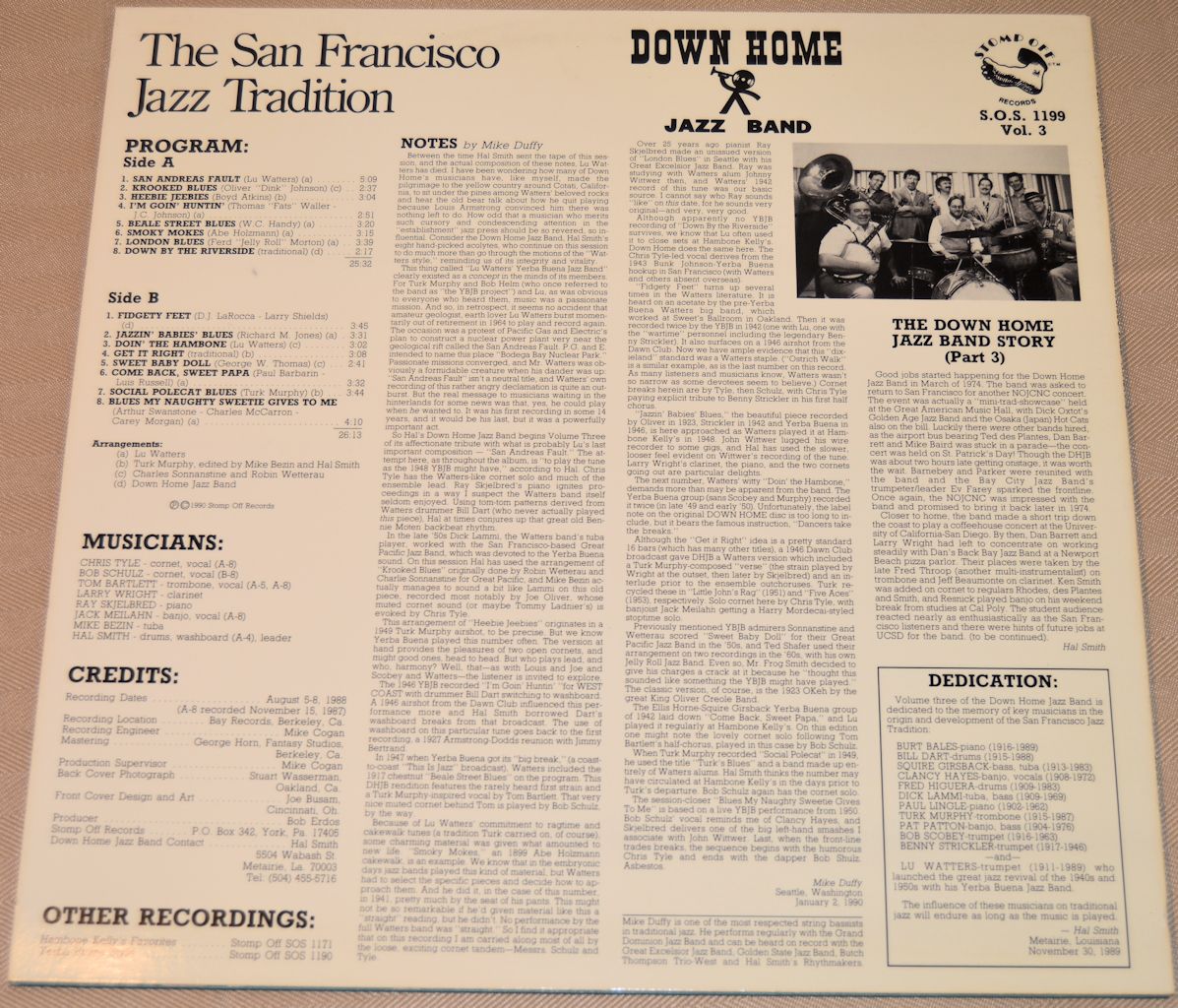 Down Home Jazz Band - The San Francisco Jazz Tradition