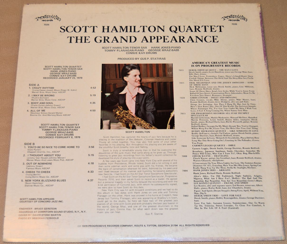 Hamilton, Scott Quartet - The Grand Appearance