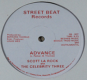 Scott La Rock & The Celebrity Three ‎– Advance