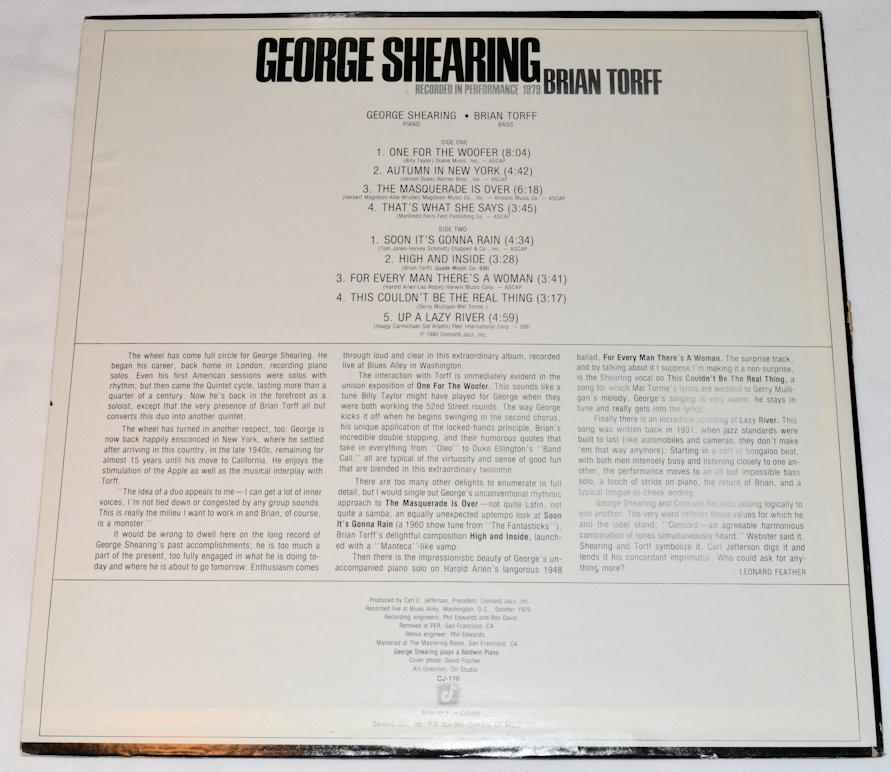 Shearing, George - Blues Alley Jazz