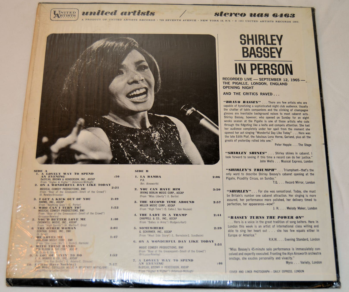 Bassey, Shirley - In Person