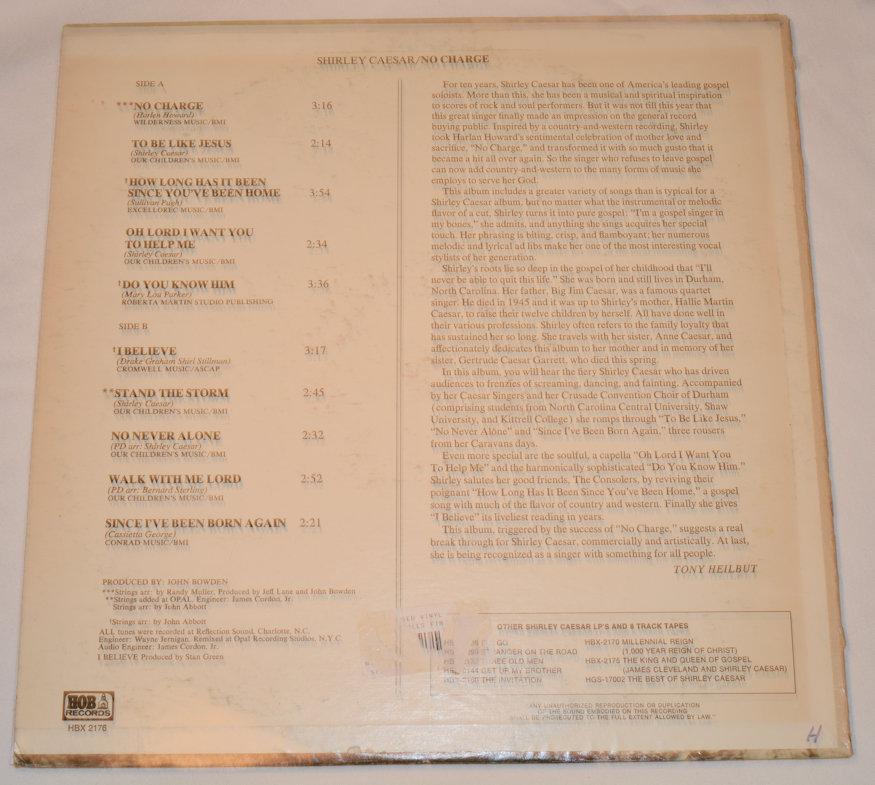 Caesar, Shirley - No Charge