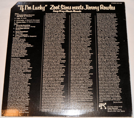 Sims, Zoot - If I'm Lucky