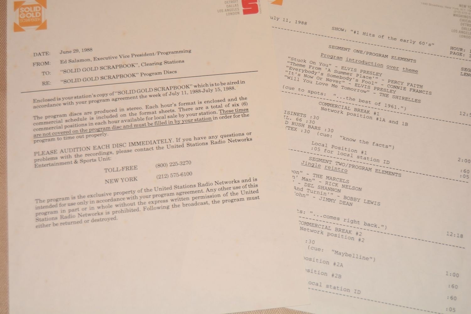 Various - Solid Gold Hits, Radio Shows