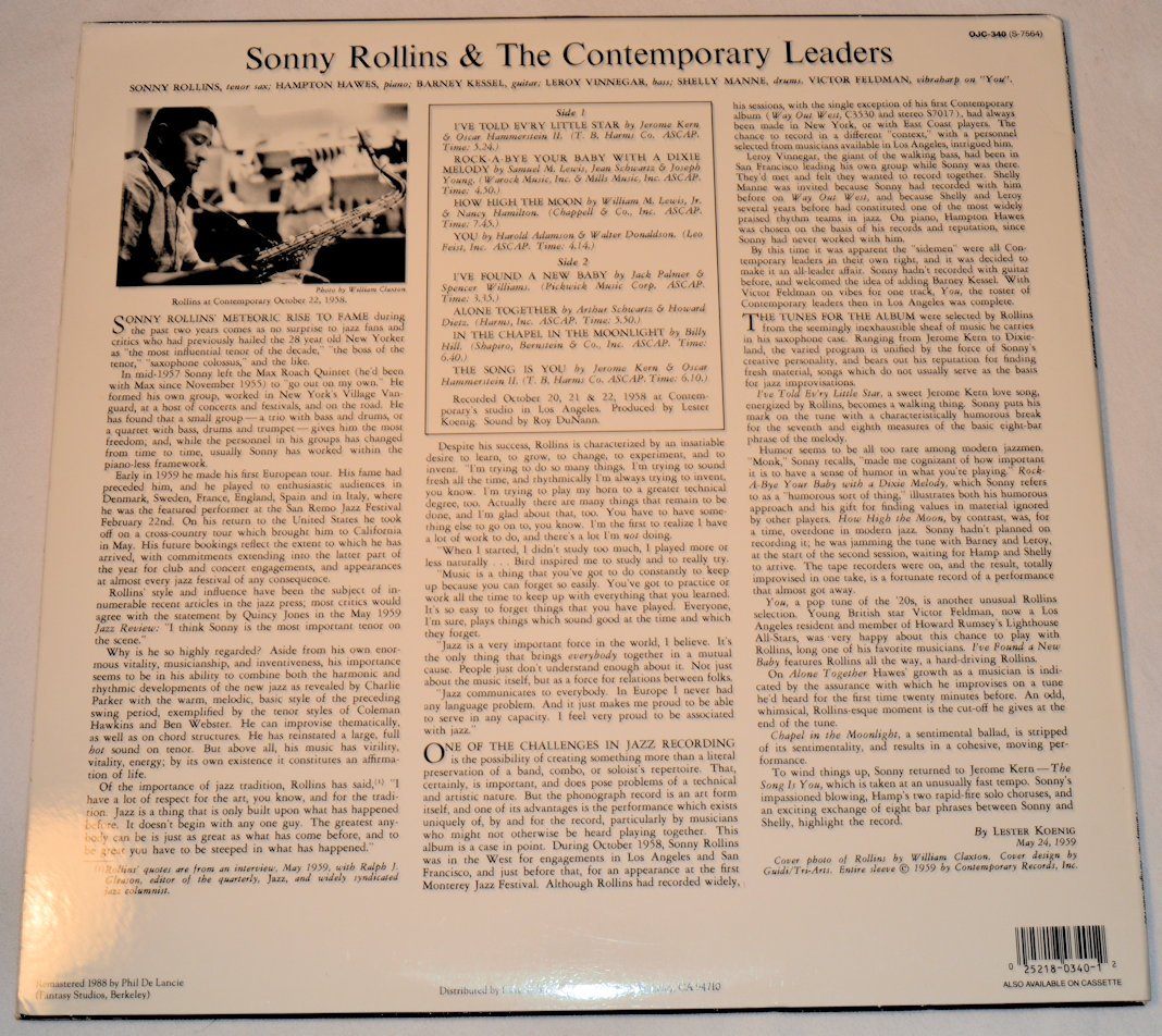 Rollins, Sonny - Contemporary Leaders