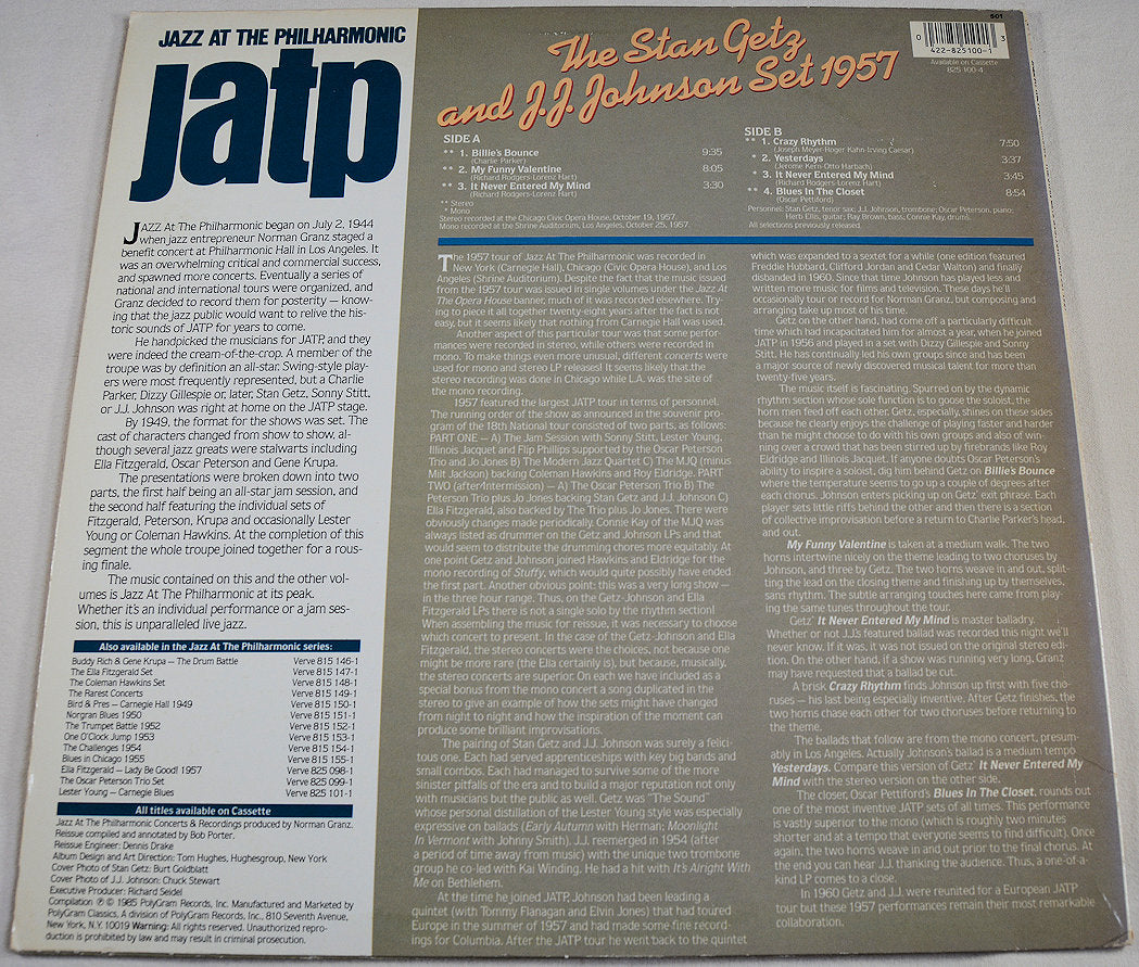 Getz, Stan/Johnson, J.J. - Jazz At The Philharmonic Set 1957