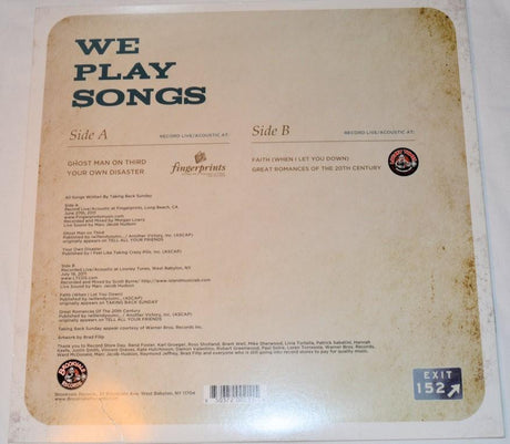 Taking Back Sunday - We Play Songs