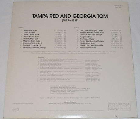 Tampa Red And Georgia Tom 1929-1931
