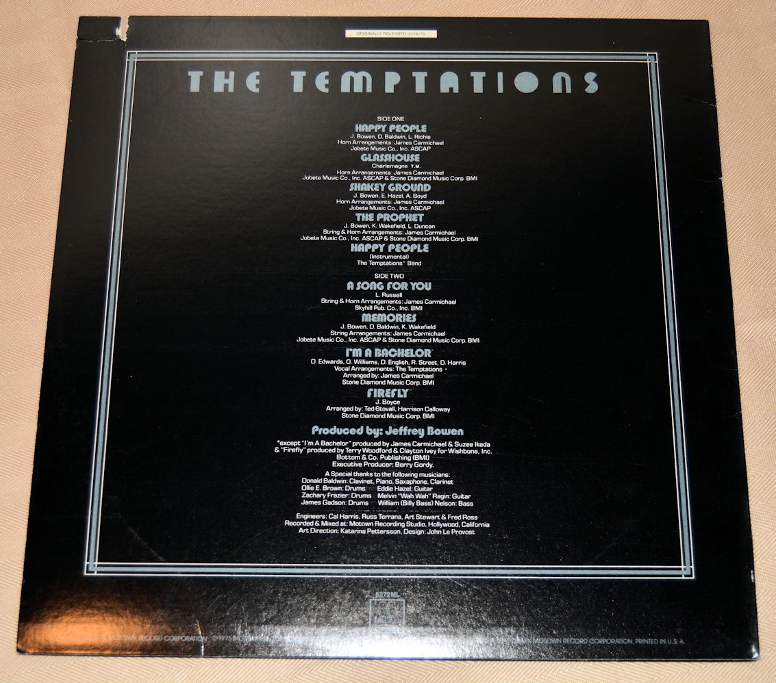 Temptations, The - A Song For You