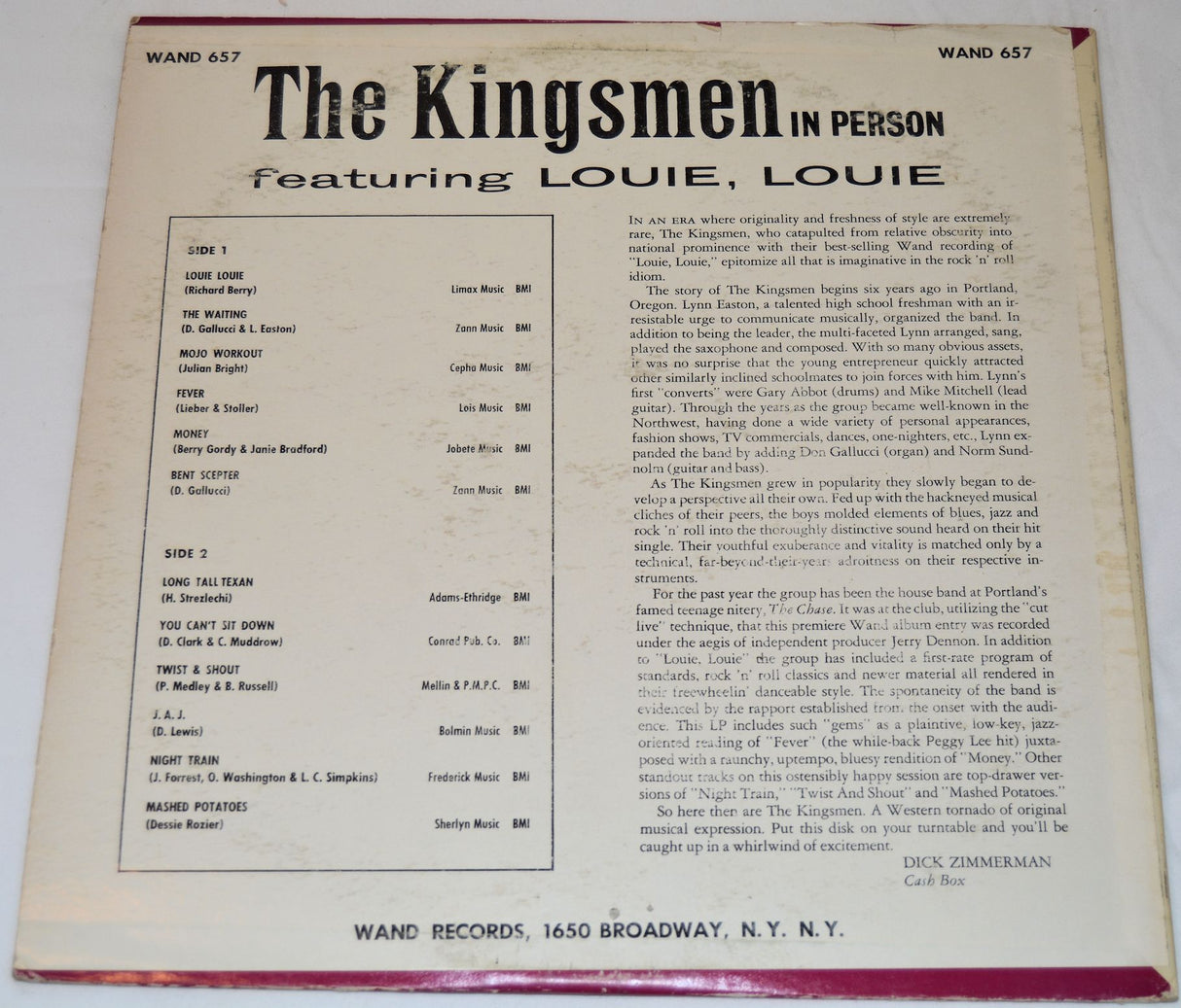 Kingsmen, The - In Person