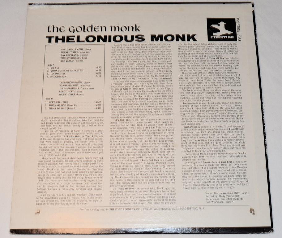 Monk, Thelonious - Golden