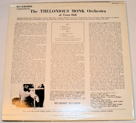 Monk, Thelonious - At Hall