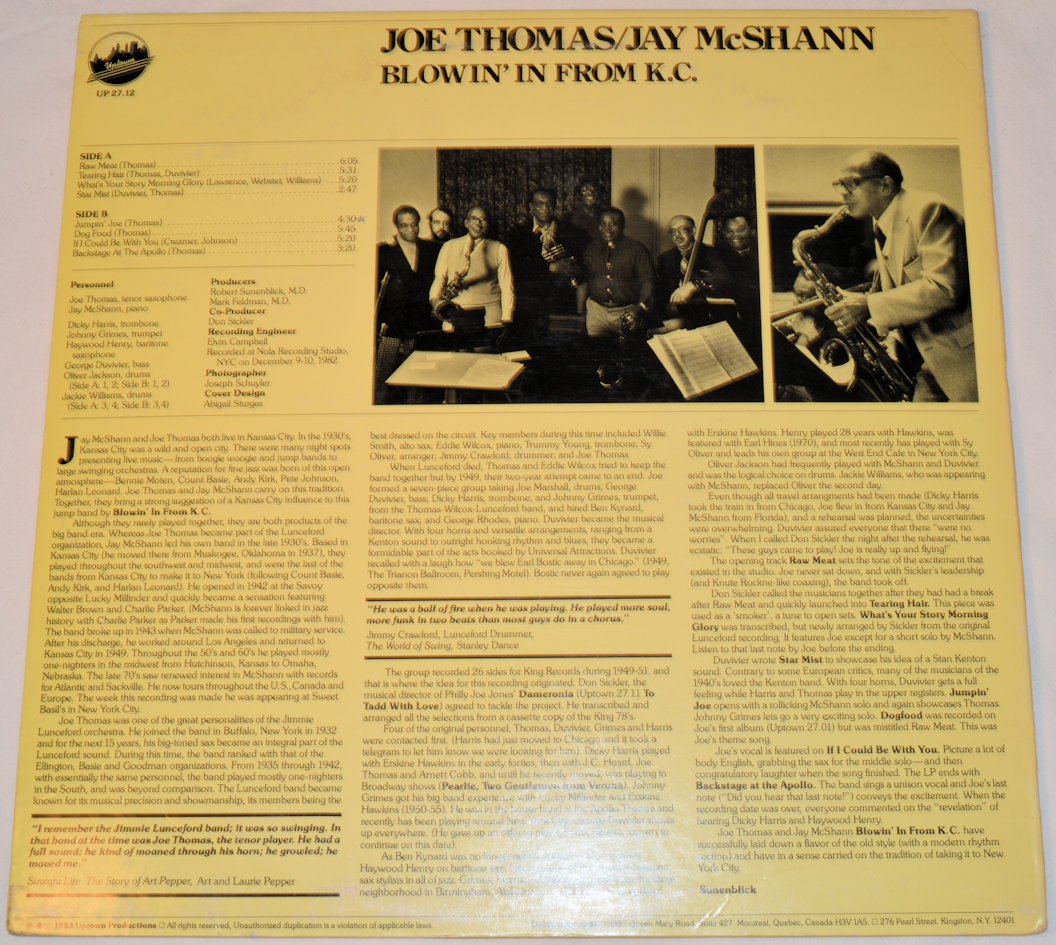 Thomas / McShann - Blowin In From KC