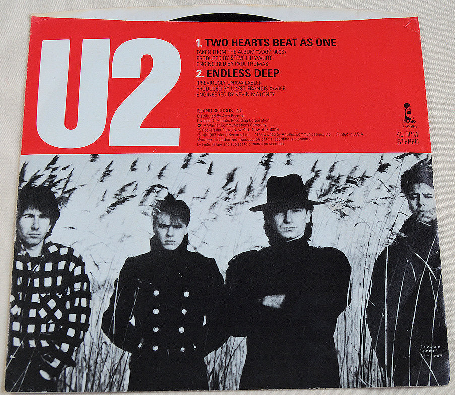 レコード U2 ISLAND￥700見本盤7inchX2(TWO HEARTS BEAT AS ONE '83+