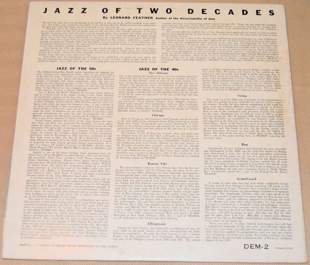 Various - Jazz Of Two Decades