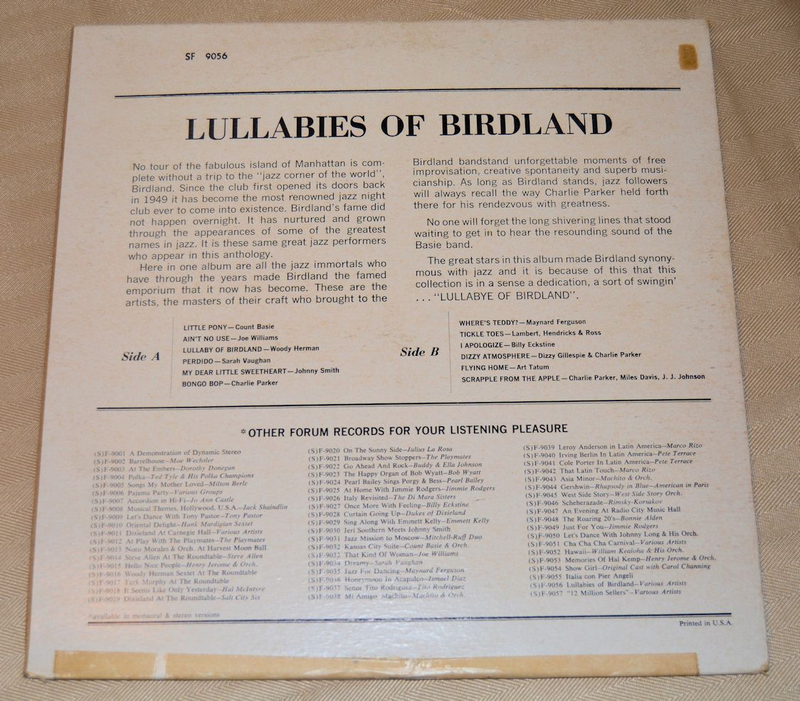 Various - Lullabies of Birdland
