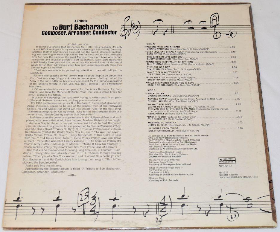 Various - Tribute To Burt Bacharach