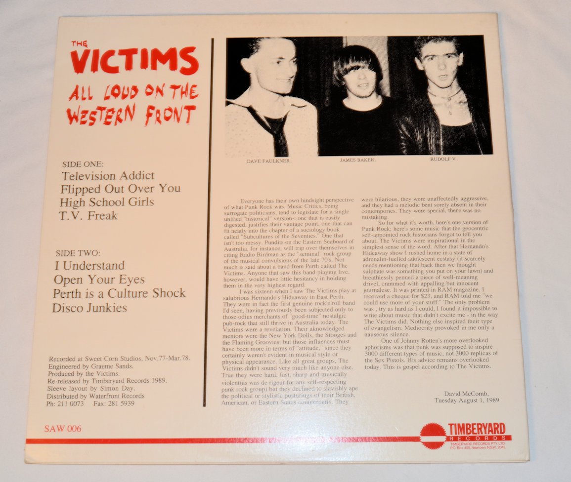Victims, The - All Loud On The Western Front