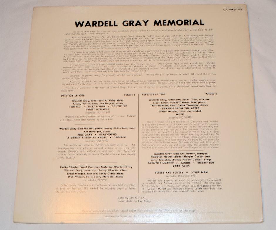 Gray, Wardell - Memorial
