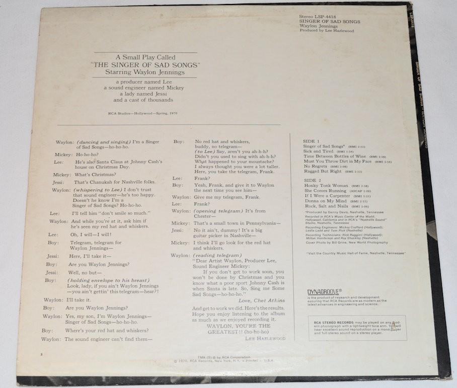 Jennings, Waylon - Singer Of Sad Songs