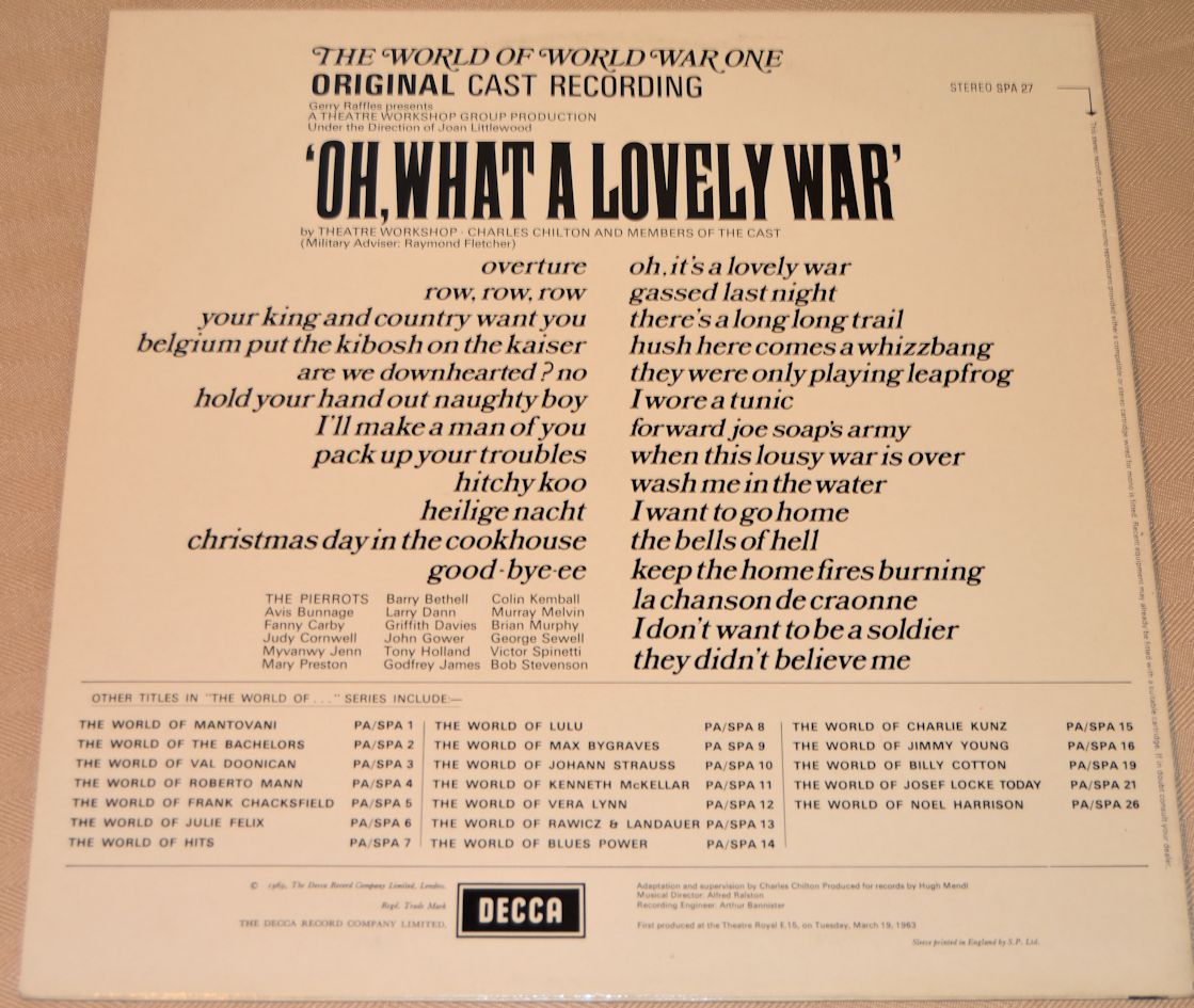 Original Cast - Oh What A Lovely War