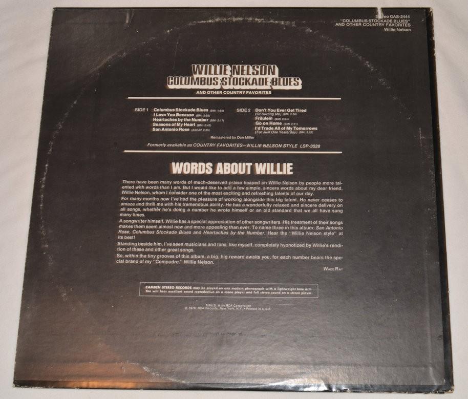 Nelson, Willie - Columbus Stockade Blues