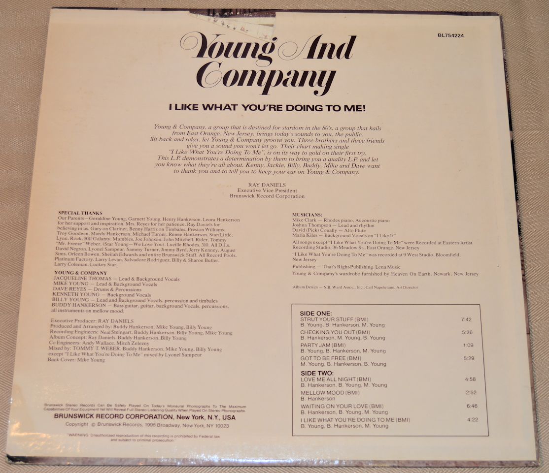 Young & Company - I Like What You're Doing To Me